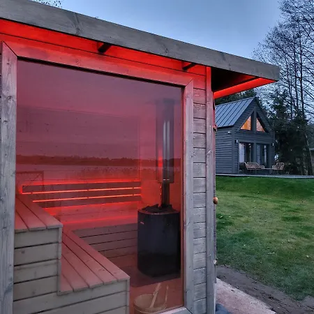Okno Na Wode- Caloroczne Domy Z Linia Brzegowa Jeziora I Sauna Rybno  Exterior photo